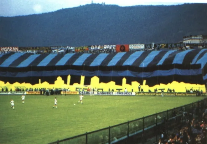 Curva Nord Bergamo, i tifosi di Giorgio Scalvini