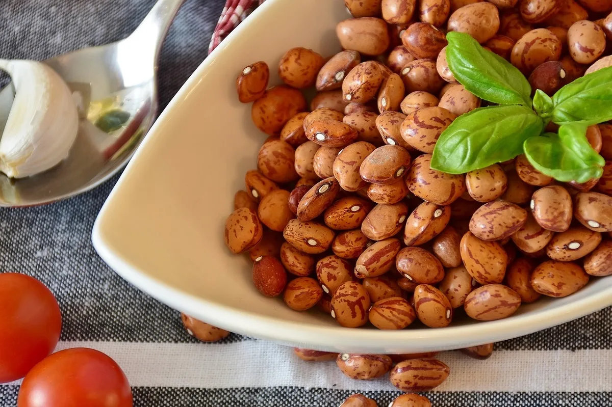 un piatto di fagioli lessi